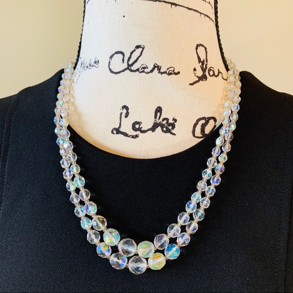 Italian Crystal Necklace Murrina Antica